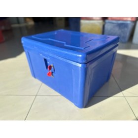 Resim Motosiklet Pizza Servis Çantası Mavi 90 Litre Köşeli 