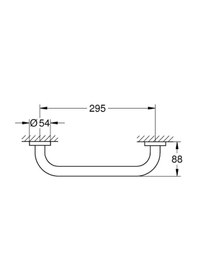 Resim Grohe Essentials Banyo Tutamağı Tutunma Barı - 40421001 