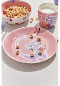 Resim Pasabahce Playful Cat Seramik Pasta Tabağı - 1 Adet Pembe 