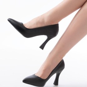 Resim Aymood ST-001 Siyah Günlük 9 cm Topuklu Stiletto Ayakkabı 
