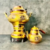 Resim Copper Studio 999 5.2 Litre 220V Elektrikli İşlemeli Bakır Semaver, Elektrikli El Yapımı Çay Makinesi 