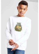 Resim My Neighbor Komşum Totoro Baskılı Unisex Çocuk Beyaz Sweatshirt (534755338) Beyaz 