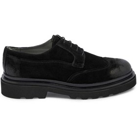 Resim Tergan Siyah Hakiki Süet Deri Erkek Casual Ayakkabı - E24S1AY57043-A01 