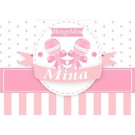 Resim Kalpli Hoşgeldin Bebeğim Afiş 30x42 Pvc Kaplı 