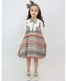 Resim Xo Kids Kız Çocuk Elbise 2-7 Yaş 2929 Ekru 