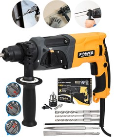 Resim POWER BLACK Profesyonel 850w Darbeli Metal Şanzıman BAKIR SARGI Kırıcı Delici Hilti Matkap 