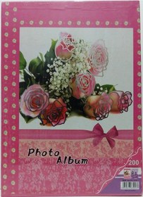 Resim 15 x 21 CM 200'lük Çiçek Desenli Fotoğraf Albümü 
