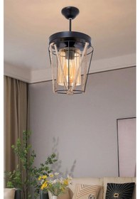 Resim Künye Tekli Avize Siyah Camlı 