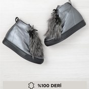 Resim Bambi Gümüs Hakiki Deri Kadin Bot & Bootie E0225140403 Bambi