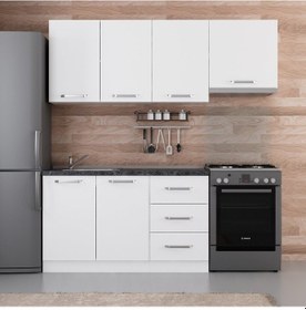 Resim Minar 200 Cm Mutfak Dolabı Beyaz 200-b4 