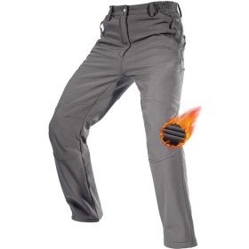 Resim Ghassy Co. Co. Erkek Çift Katmanlı Ultra Kalın Kışlık Kayak Motorcu Outdoor Softshell Pantolon 