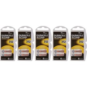 Resim Duracell Activair 312 Numara PR41 İşitme Cihazı Pili 6'lı 5 Paket 