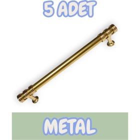 Resim Nesli Alüminyum Metal Lüks Modern Mobilya Çekmece Mutfak Dolabı Kulpu Altın (5 Adet) 