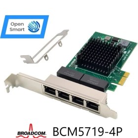 Resim Open Smart 4 Port Broadcom BCM5719-4P 1gbe Pcıe X1 Ethernet Kart - OPS7209BCM 