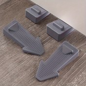 Resim 1 adet Ağır Plastik Kapı Durdurucu - Yığınlanabilir Ayarlanabilir Alt Sabitleyici ile Parlatılmış Yüzey, Sızdırmaz Rüzgar ve Enerji Kaybı, Ahşap/Çıkıntı/Kilim Koruma için Uygun, Basit Tasarım, Yüksek Kaliteli Malzeme, Ev için Temel 