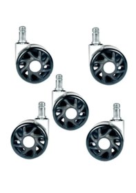 Resim Sandofis Siyah Metal Konik Ayak+5 Adet Oyuncu Koltuğu Tekeri 