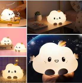 Resim 5 Farklı Renk Modlu Bulut Figürlü Pofuduk Led Gece Lambası-yumuşak Dokulu Şarjlı Ortam Işığı 