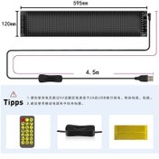 Resim 60 Cm Matrix Led Panel Cama Yapışan Yazı Yazan Telefon Kontrollü 