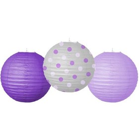 Resim Mor Kağıt Fener Seti 3 Lü 25 Cm Tüm Yaşlar 