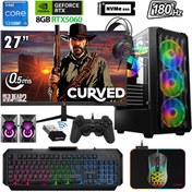 Resim XASER Xsr1119 i5 12400F 32GB Ram 1TB M.2 NVMe SSD 8GB RTX5060 27" 180Hz Oyuncu Bilgisayarı 