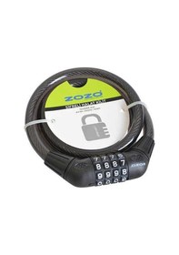 Resim Zozo Şifreli Spiral Bisiklet Kilidi 12 x 1000 MM Siyah 
