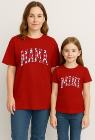 Resim SVART WEAR MAMA MINI Anne Kız Kombin Tişört Takımı T-Shirt Twin Anne Kız Çocuk Oversize MAMA MINI (TEKLİ FİYAT) 