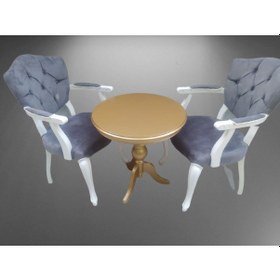 Resim Bengimobilya Fiskos-Berjer Sandalye Kelebek Model Parlak Beyaz-Ceviz Babyface (495737540) Altın 