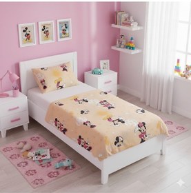 Resim Tek Kişilik Desenli Çocuk Nevresim + Yastık Kılıfı Turuncu 