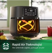 Resim Philips 6 Pişirme Programlı Xxl 7,2 Litre Fritöz , Connected Wi-fi Bağlantılı Premium Airfryer 