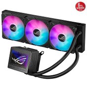 Resim ASUS ROG RYUJIN III 360 ARGB OLED 3.5 LCD AURA SYNC RGB 3X NOCTUA IPPC 2000 PWM 120MM FAN SIVI CPU SOĞUTUCUSU 