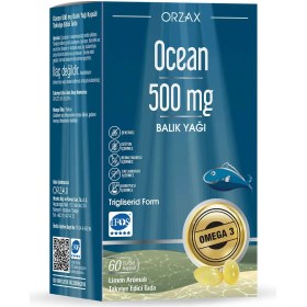 Resim Orzax Ocean 500 mg Balık Yağı 60 kapsül 