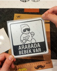 Resim Bay Etiket Rfhlm169 Reflektif Arabada Bebek Var Etiketi 