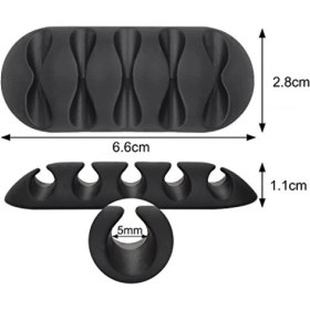 Resim Ankanorm 5 Kanallı Kablo Sabitleyici Kablo Tutucu Sabitleyici Kablo Düzenleyici (3 Adet) 