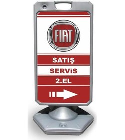 Resim Fiat Reklam Ve Yönlendirme Uyari Dubasi A Tabela Gri 