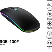 Resim Classone RGB-100F Rgb Işıklı, Efektli, Silent-Sessiz,rf Kablosuz, Bluetooth Mouse - Siyah 