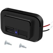 Resim Çift Usb Araç Şarj Çıkışı, 12v/24v Usb Kontrol Paneli 