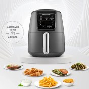 Resim Karaca Air Pro Cook XL 2 in 1 Konuşan Airfryer Space Gray 4 Kişilik 