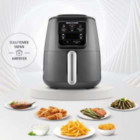 Resim Karaca Air Pro Cook XL 2 in 1 Konuşan Airfryer Space Gray 4 Kişilik 