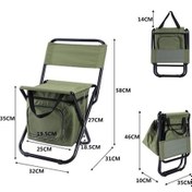 Resim Dancemonkey Taşınabilir Katlanır Kamp Sandalyesi, Yeşil Yeşil 