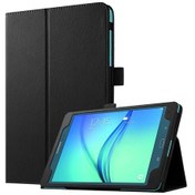 Resim Samsung Galaxy Uyumlu Tab A 9.7 T550 T555 İçin Litchi Deri Kılıf Standlı 