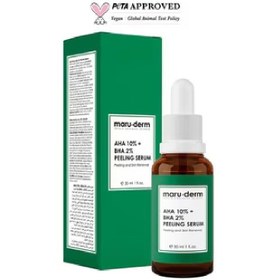 Resim Maruderm AHA %10 + BHA %2 Leke Karşıtı & Cilt Tonu Eşitleyici Peeling Maske Cilt Bakım Serumu 30 ml 