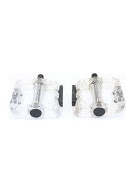 Resim Neco Wp601 Geniş Mtb Bmx Platform Pedal 110 X 100 Mm 415 Gram Transparan Gümüş 