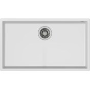 Resim Teka SQUARE 72.40 TG ARTIC WHITE Tezgahaltı Granit Eviye Beyaz 72 cm 115230019 