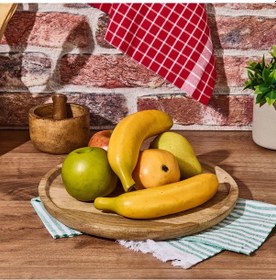 Resim Excellentt Houseware Mango Sunum Tabağı - Kahverengi - 28 Cm Çok Renkli 