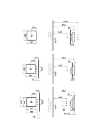 Resim Vitra Water Jewels 4441B403-1361 Kare Çanak Lavabo. 40CM. Beyaz 