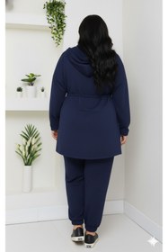 Resim CNG MODA Büyük Beden Modal Kumaş Bağlamalı Anne Eşofman Takımı 