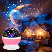 Resim 1 adet USB Gece Gökleri Gece Lambası, Ay ve Yıldızlarla, 360° Dönebilen, 9 Renk Seçeneği, Ayarlanabilir LED Projeksiyon Lambası, Tüm Yaşlar İçin Mükemmel Hediye, Yatak Odası ve Oturma Odası Dekoru İçin İdeal, Yatak Odası Için LED Işıklar 