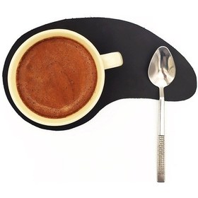 Resim Lost Slope El Yapımı Hakiki Deri Bardak Altlığı Siyah 