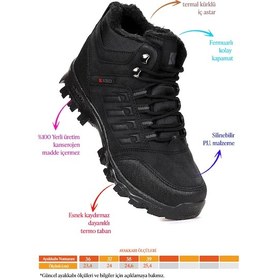 Resim Rune Günlük Fermuarlı Erkek Çocuk Bot Ayakkabı Siyah 