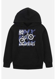 Resim Fyk Kids 2'li Erkek Çocuk Baskılı Cepli Sweatshirt Siyahgri3 
